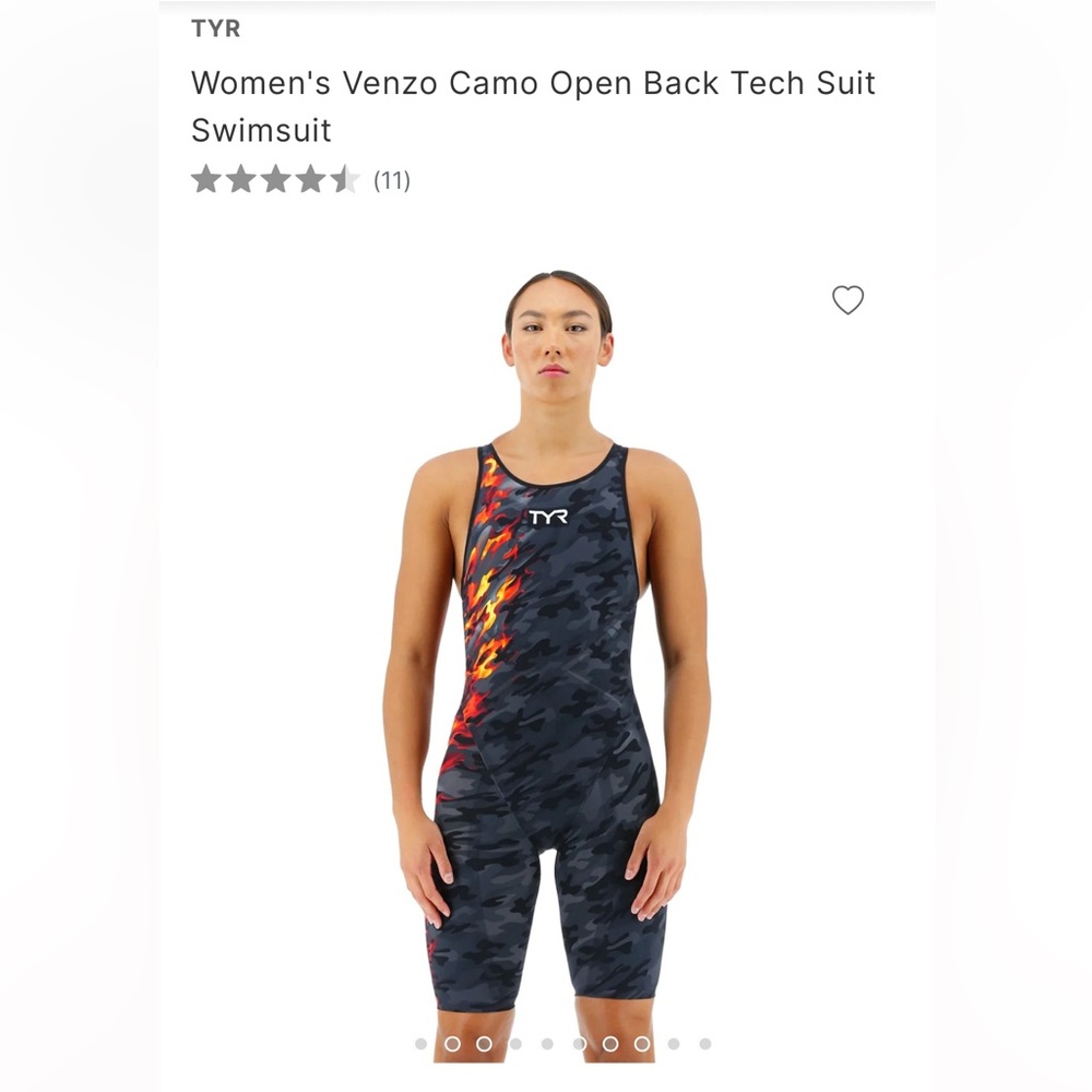 REDUCED FROM $300. TYR Women's Venzo Camo Open Back Tech Suit Swimsuit - size 23